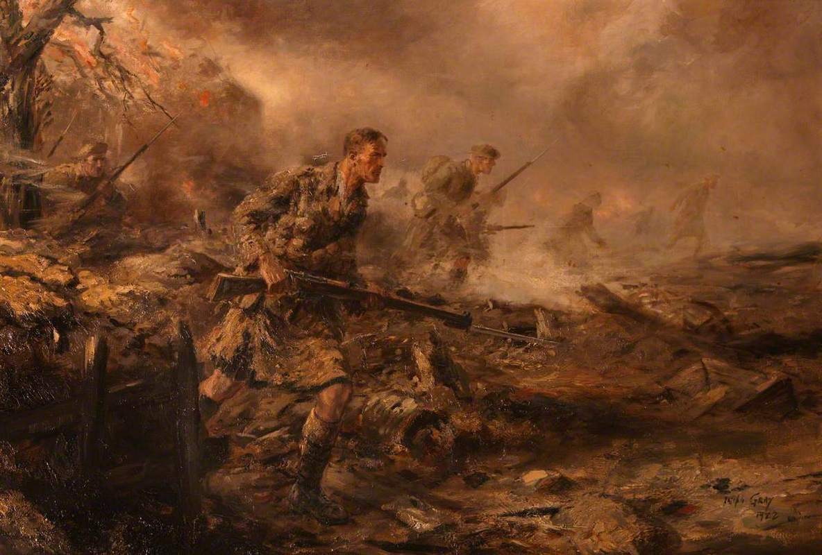 战争艺术:鲜为人知的第一次世界大战油画,英国画家约瑟夫·格雷