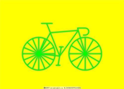 绿色自行车简笔画