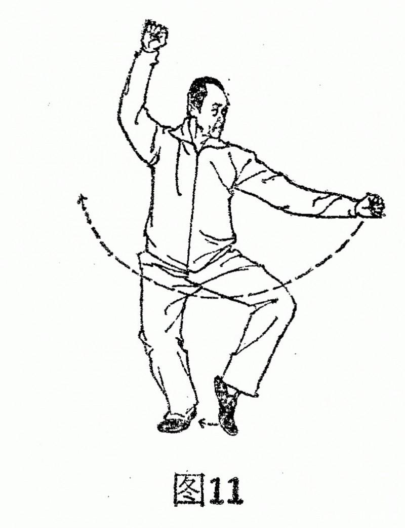 「五势梅花桩」基本桩步练习法图解(左向)