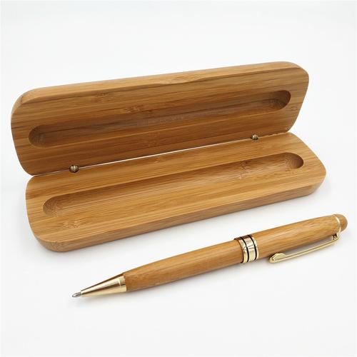 现货批发竹子圆珠笔套装  竹质笔做工精细    批量刻字量大价优