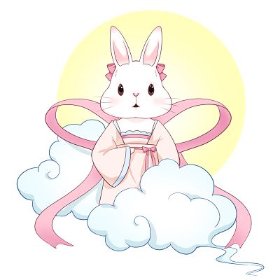 中秋 中秋节手绘卡通中秋节兔子素材