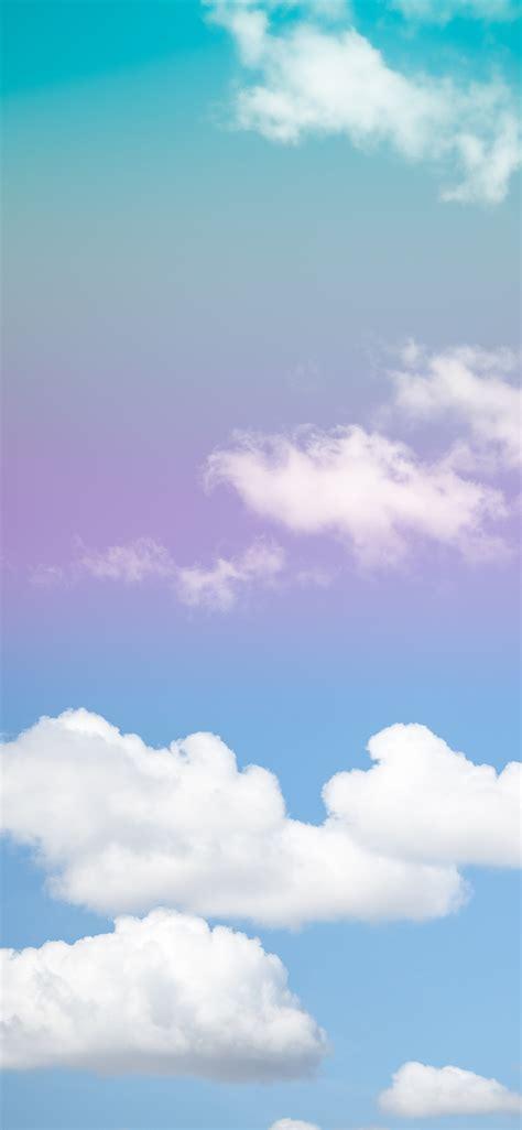 [2436×1125]天空 渐变 色彩 云朵 唯美 苹果手机壁纸图片高质量高清
