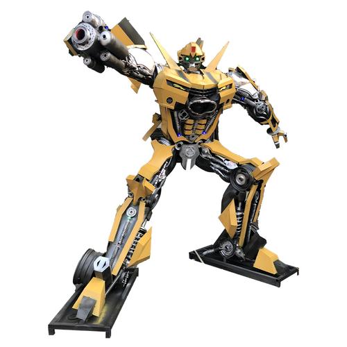变形金刚大型大型机机器人模型摆件铁艺2米大黄蜂擎天柱变形金刚模型