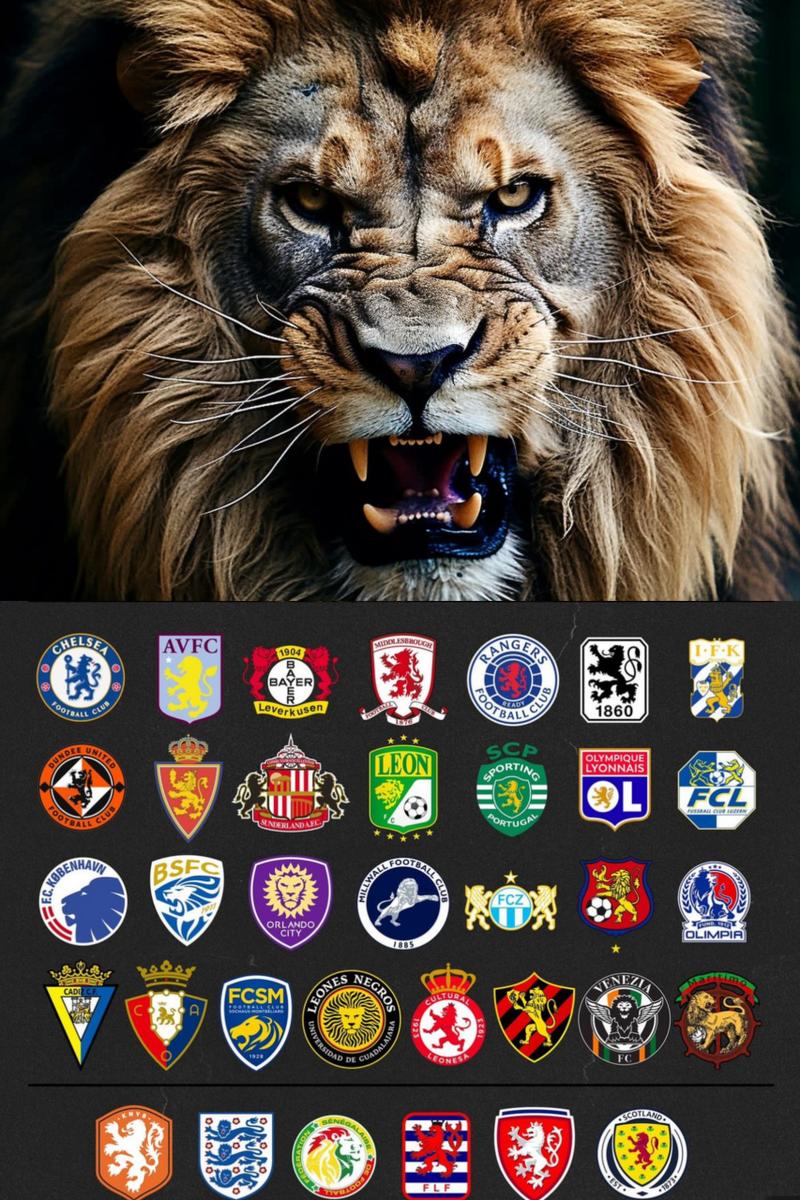 盘点:球队的队徽狮子元素 足球俱乐部队徽里面有狮子的图案,最著名的