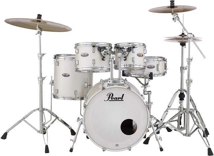 pearl 珍珠 dmp905p/c229 十年枫木5件套架子鼓,白色缎珍珠
