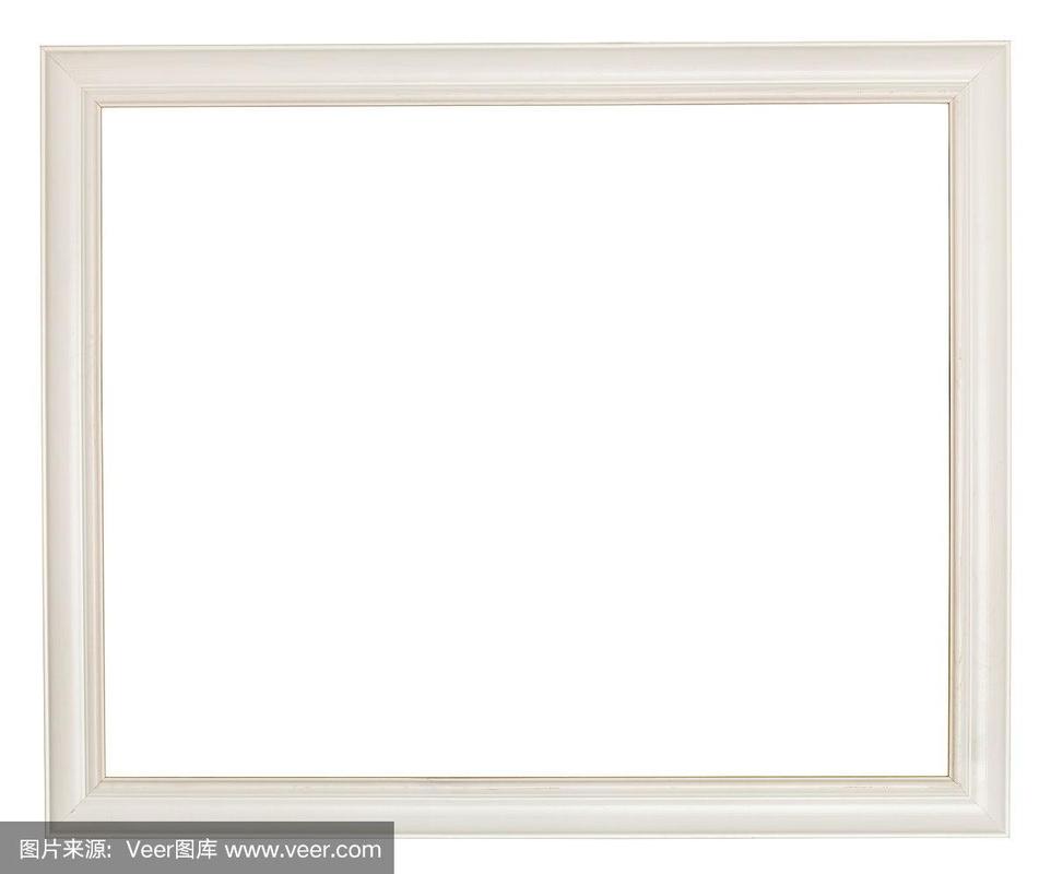简单的白色木制画框