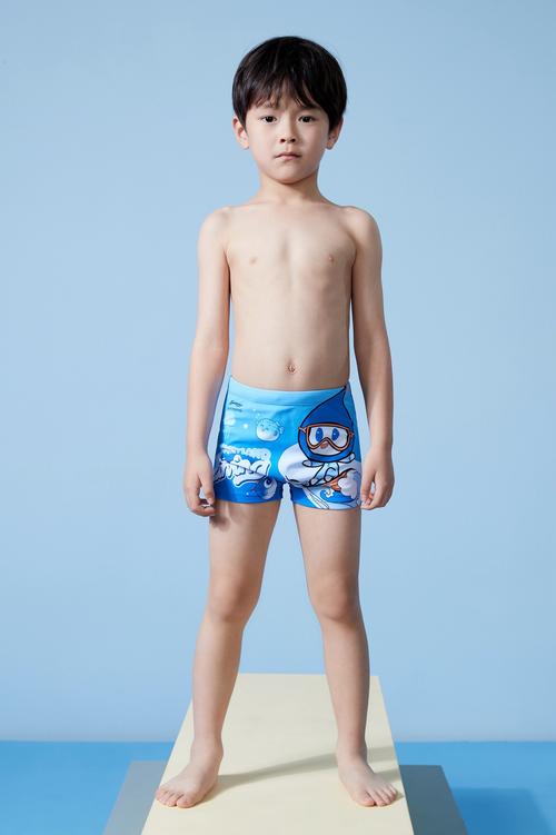 li-ning lnkt799儿童泳裤卡通印花平角速干泳裤舒适透气运动
