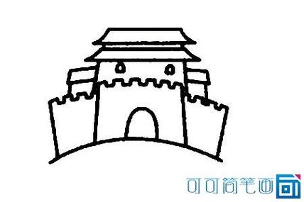 中国古城门楼简单简笔画(广府建筑简笔画简单又漂亮) -【爱个性】