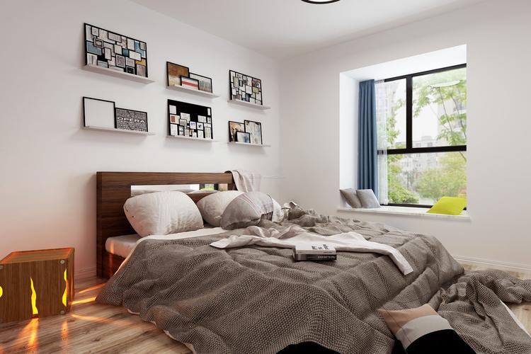 2021现代简洁卧室简装飘窗设计效果图
