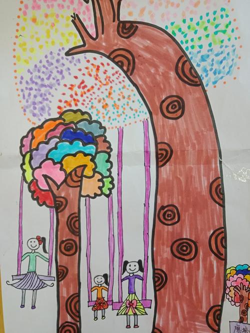 四年级美术课堂《千姿百态的树》作品展播