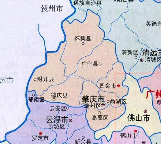 肇庆人口分布图:四会市64.09万,鼎湖区20.91万