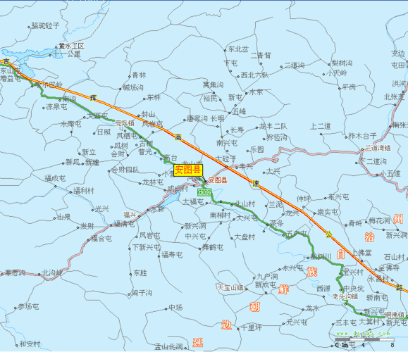 安图县交通地图