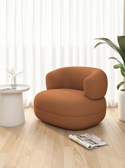 北欧设计师科技布沙发ins网红休闲椅单人沙发茶几小户型懒人沙发