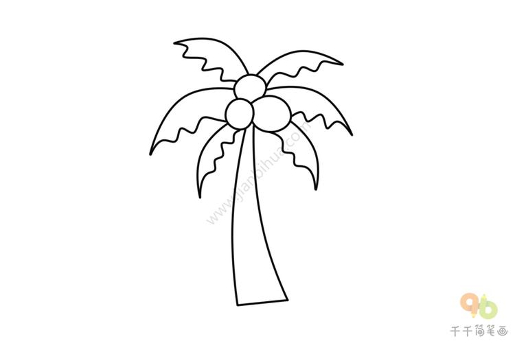 椰子树简笔画简单好画