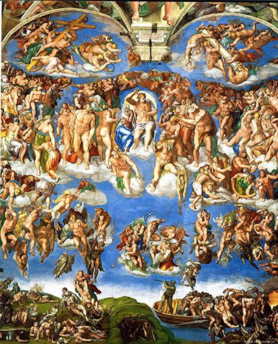《创造亚当》是整个天顶画中最动人心弦的一幕,这一幕没有直接画上帝