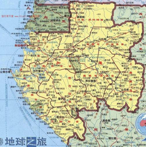 加蓬地图一全图,加蓬地图一高清版下载 - 8264户外8264.com