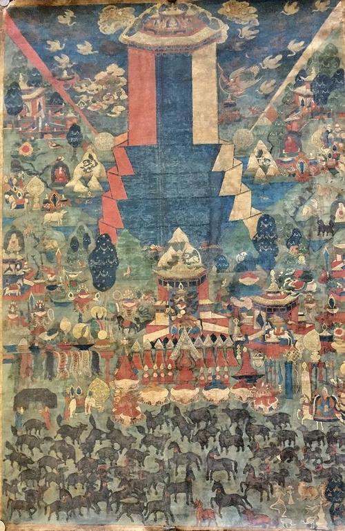 treasure world asia limited(尼泊尔)17世纪 须弥山唐卡尺寸:105