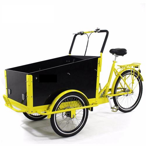 经典北欧三轮货箱自行车汉森cargobike宠物亲子车电三轮车