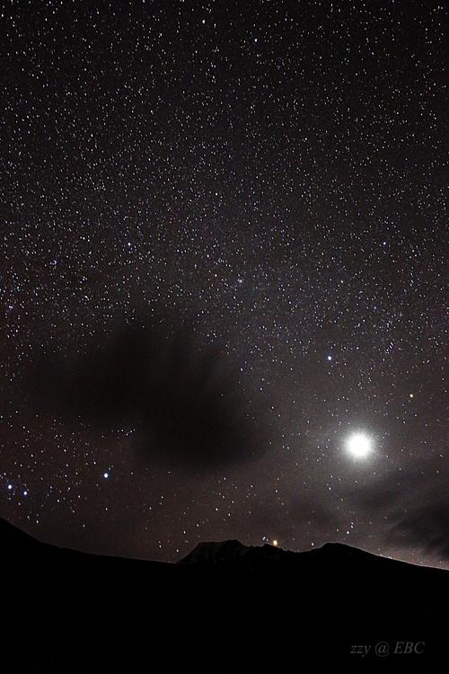 td7c3446 br /> 珠峰大本营的星光.海拔5200米的清澈
