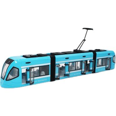 城市有轨公交电车火车列车合金巴士玩具车汽车声光模型儿童礼物