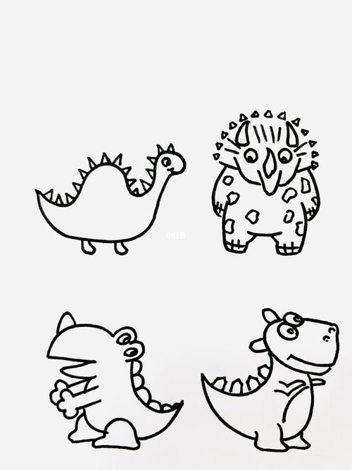 简笔画恐龙简笔画恐龙的画法可爱