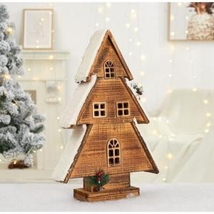 圣诞节装饰diy小木屋木质房子手工送男朋友礼物创意摆件发光拼装