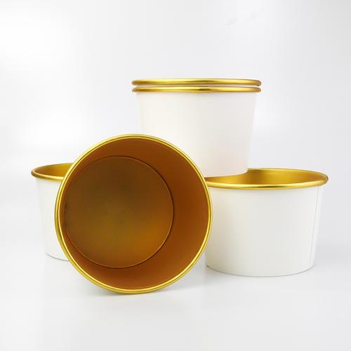 纸碗定制多种规格金箔铝箔一次性纸碗定做打包碗加厚印刷logo