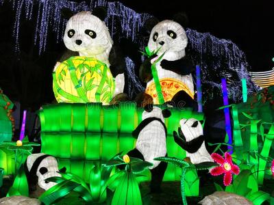 熊猫灯笼采用自贡照片
