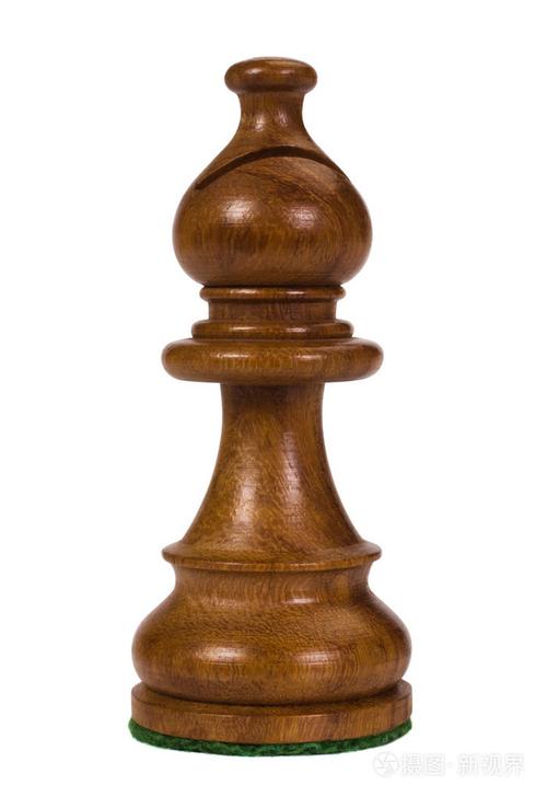 主教国际象棋棋子的特写镜头