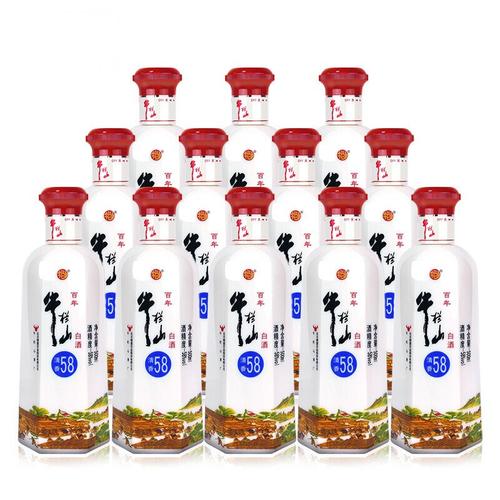 北京牛栏山二锅头百年清香58度清香型白瓷瓶纯粮食白酒12瓶整箱装