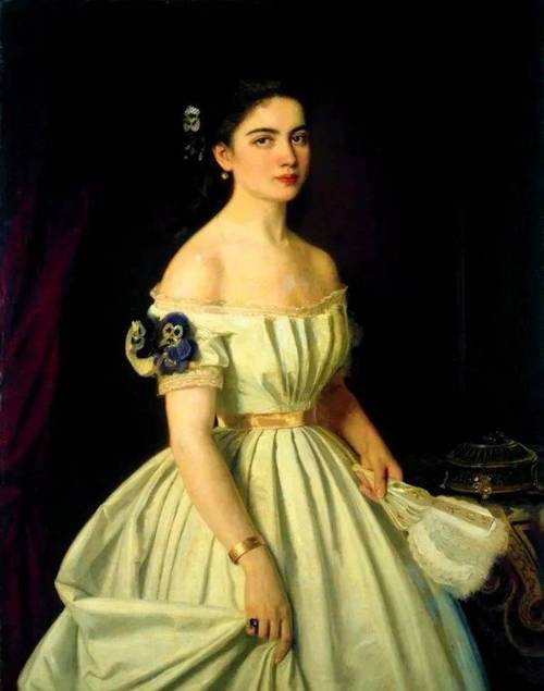 油画欣赏叶卡捷琳娜61瓦西里奇科娃公爵夫人的肖像