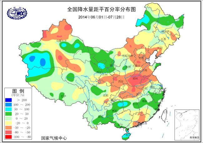 入夏以来长江以北地区降雨少 干旱发展迅速-中国气象局政府门户网站