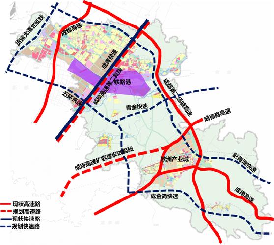 快速,彭青淮快速等项目,青白江区规划形成"5高6快"对外高快速网络体系