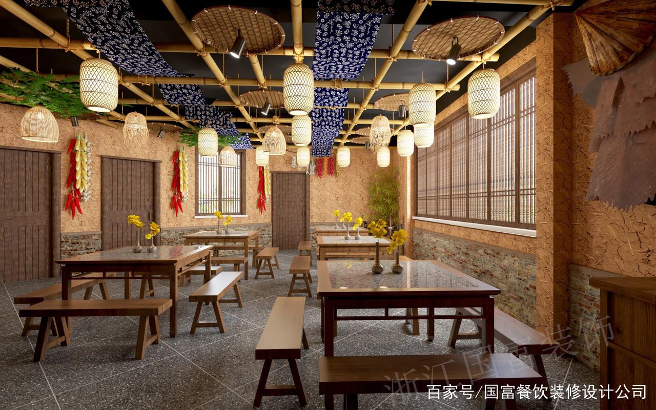 杭州土菜馆设计_杭州农家风味饭馆装修公司案例