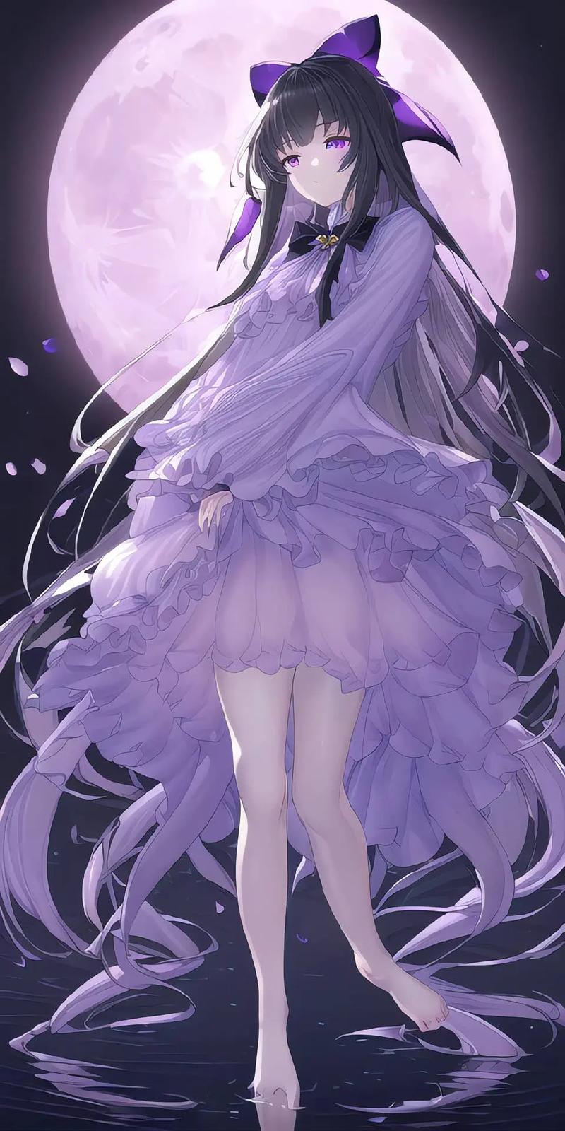 紫色系少女甜美范