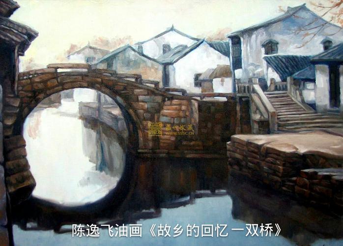 陈逸飞油画作品《故乡的回忆一双桥》