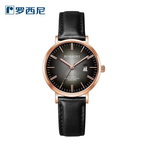 罗西尼(rossini)手表钟表雅尊商务系列时尚超薄腕表个性渐变表盘日历
