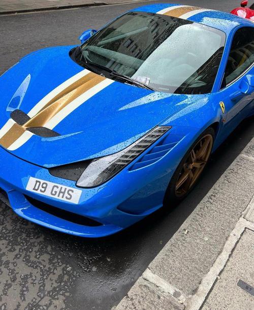 意大利珍稀之宝!街头罕见的蓝色法拉利458 !