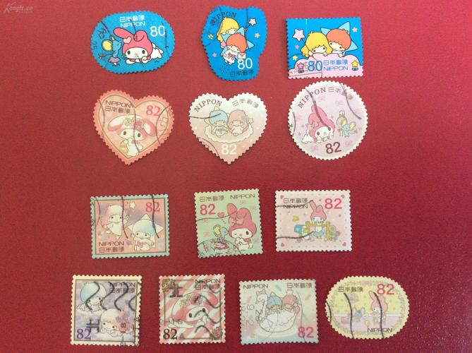 日本卡通邮票《双星仙子》(13张不同,盖销票,异形票)