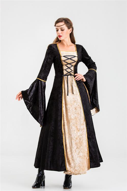 万圣节欧洲复古宫廷装扮服装女王皇后角色演出长裙影楼拍摄服批发