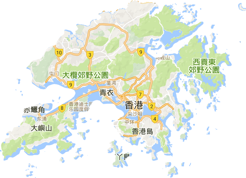 香港特别行政区高清电子地图