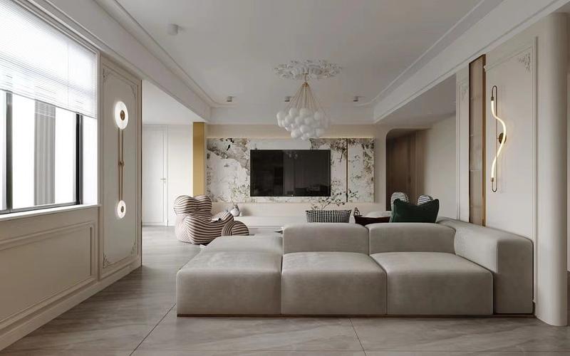 法式轻奢 墙面奶咖色,温暖浪漫|空间|家装设计|洛洛要努力 - 原创作品
