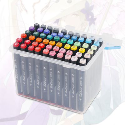 touchcolor盒装动漫专用套装手绘设计色笔彩笔画笔学生80色马克笔