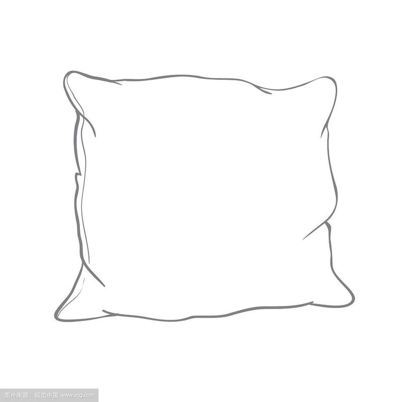 素描枕头艺术枕头孤立的白色枕头