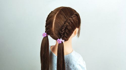 女宝宝蜈蚣辫编发教程女童发型绑扎方法