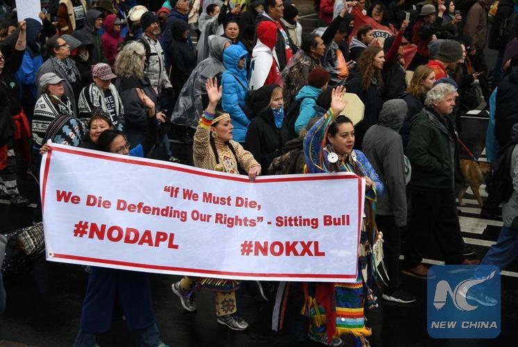 native americans gather in washington to protest against north