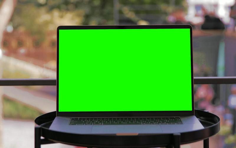 绿幕素材笔记本电脑绿屏动画效果高清视频无水印