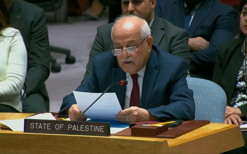 巴勒斯坦和以色列驻联合国大使各自的发言