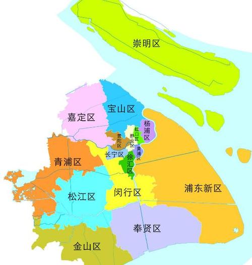 上海行政区划设想:静安虹口杨浦合并,普陀长宁,黄浦,徐汇合并
