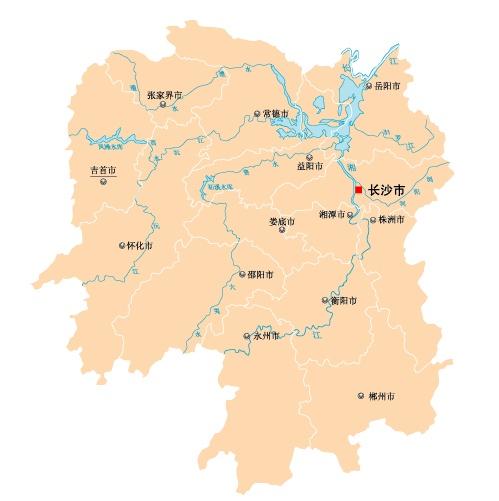 湖南省地图矢量素材eps格式